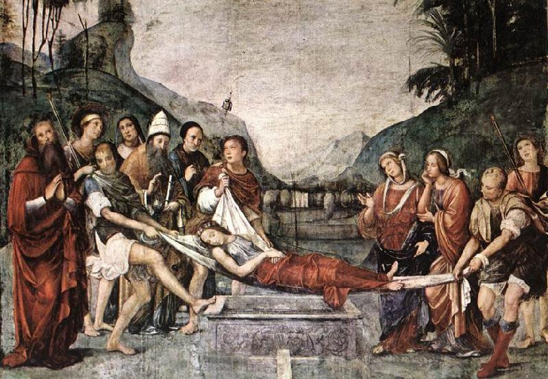 FRANCIA, Francesco The Burial of St Cecily dfs